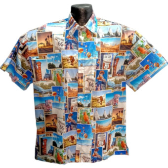 Route 66   Hawaiian aloha shirt